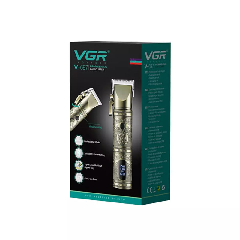 Máquina de Cortar Cabelo Profissional V-697 | VGR ®