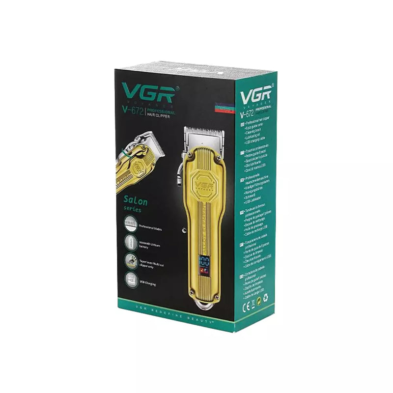 Máquina de Cortar Cabelo Profissional V-672 | VGR ®