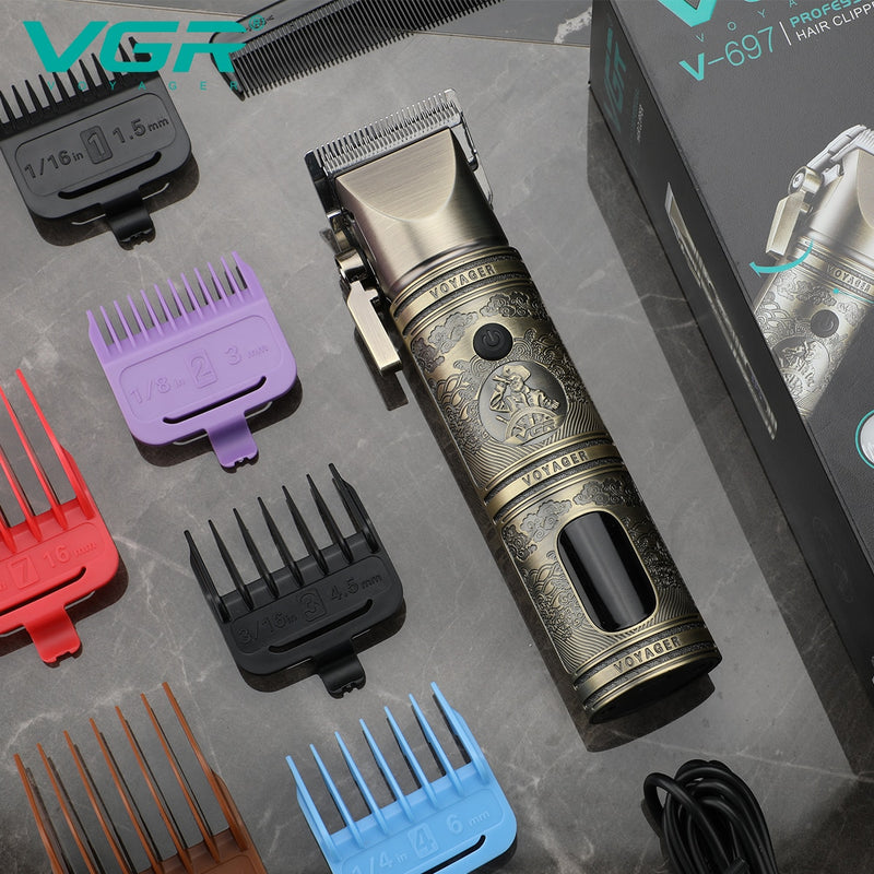 Máquina de Cortar Cabelo Profissional V-697 | VGR ®